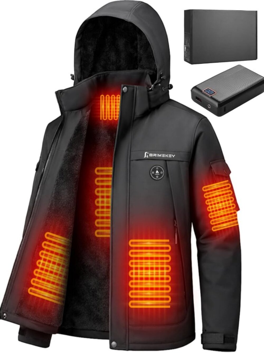 Men's Fleece Lined 7.4V Heated Jacket - Warm, Lightweight, Winter Essential